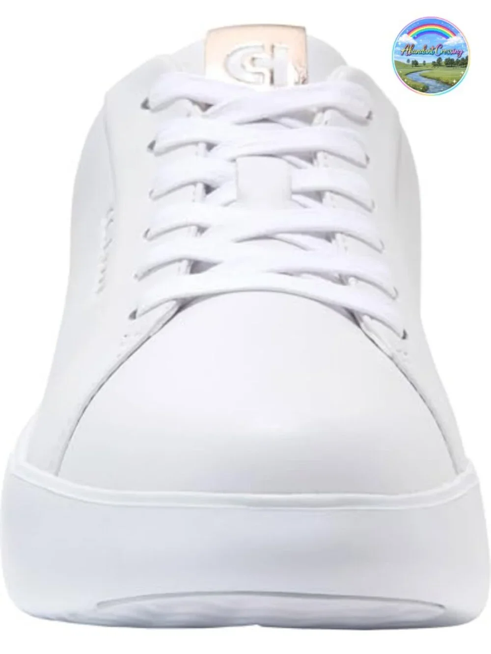 Leather Platform Sneakers Women Comfortable Low Top Lace Up